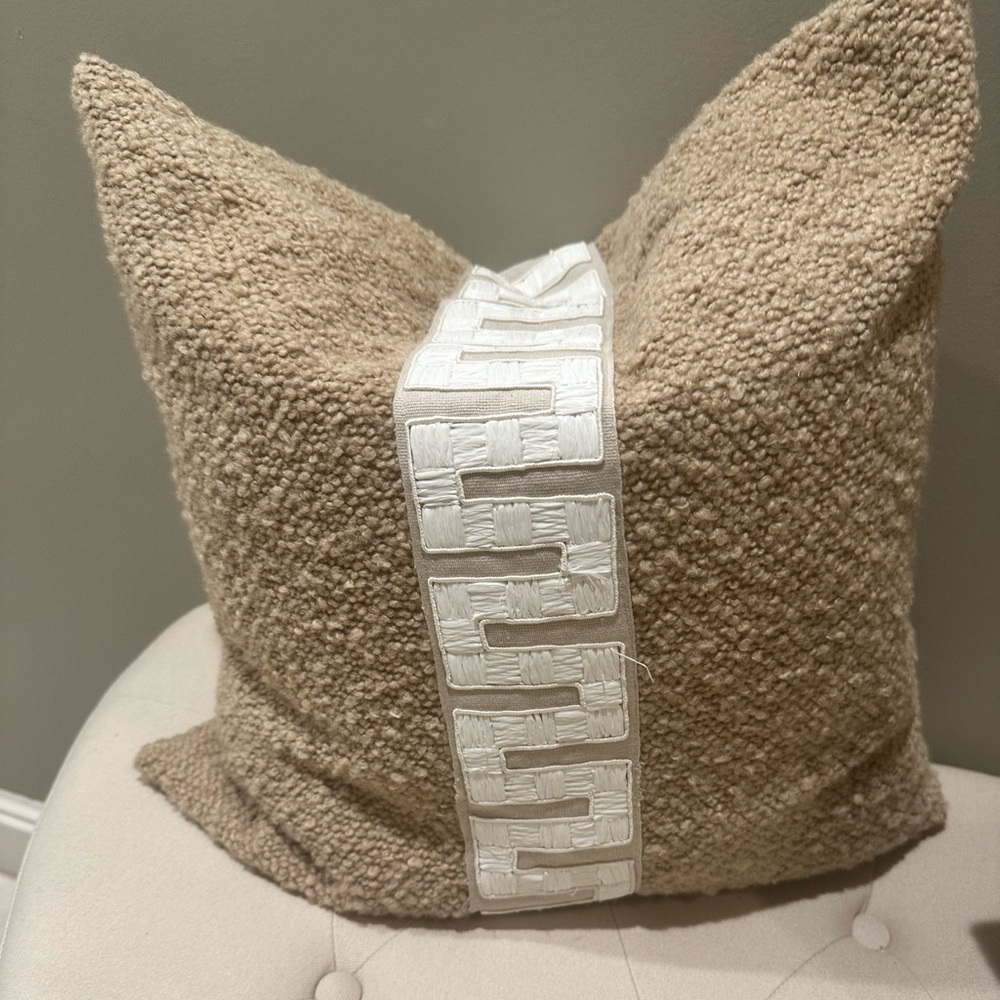 Custom Fabricut Boucle pillow cover